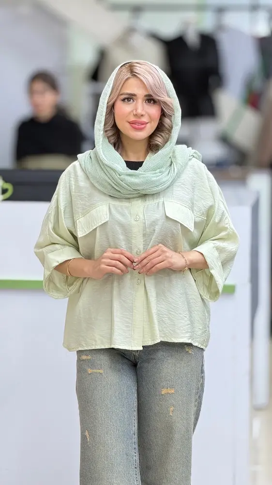 شومیز مودال دو جیب نما
